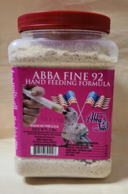 Abba Hand Feeding Baby Bird Formula - 3 lb and 47 lb Sizes!